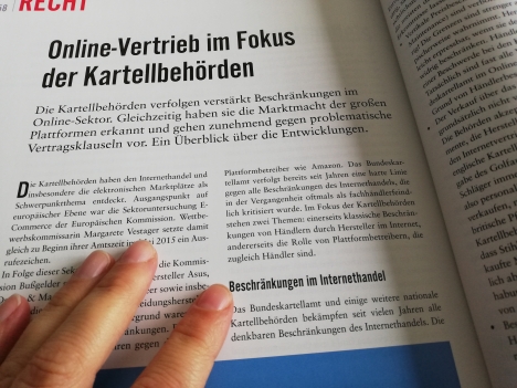 Online-Vertrieb im Fokus der Kartellbehörden -